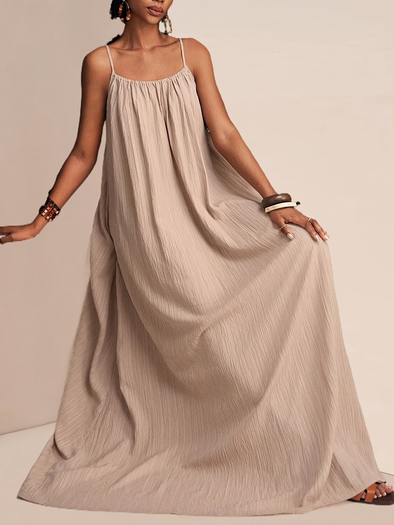 New Fashion Women's Solid Color Off-Shoulder Suspender Dress T087 QL25