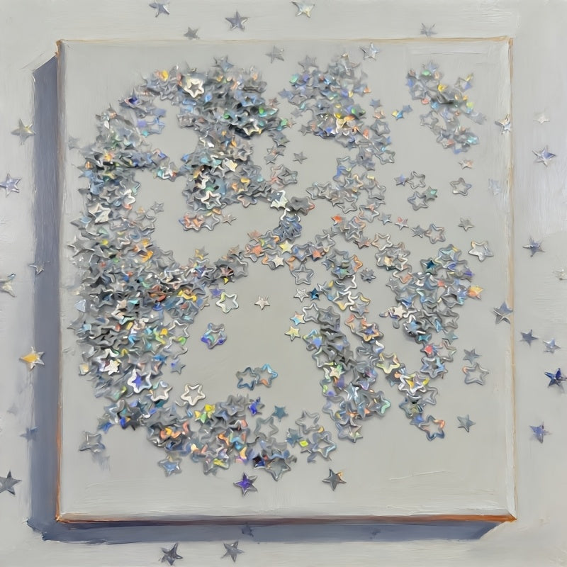 Silver Glitter Star Sequins — 8,700pcs