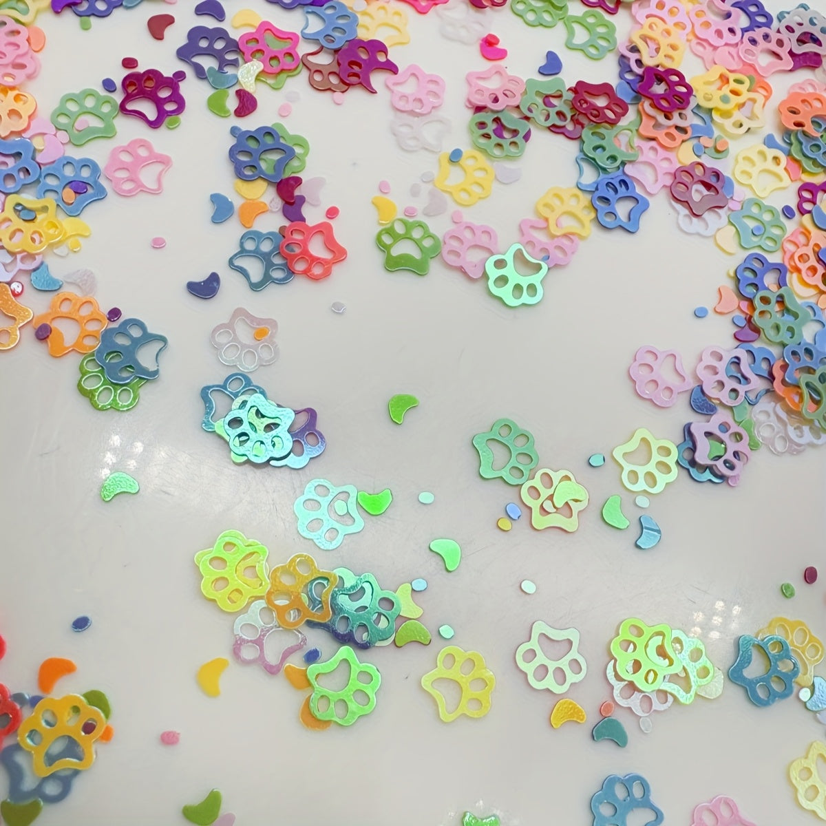 Paw-Shaped Sequins — Mixed Colors