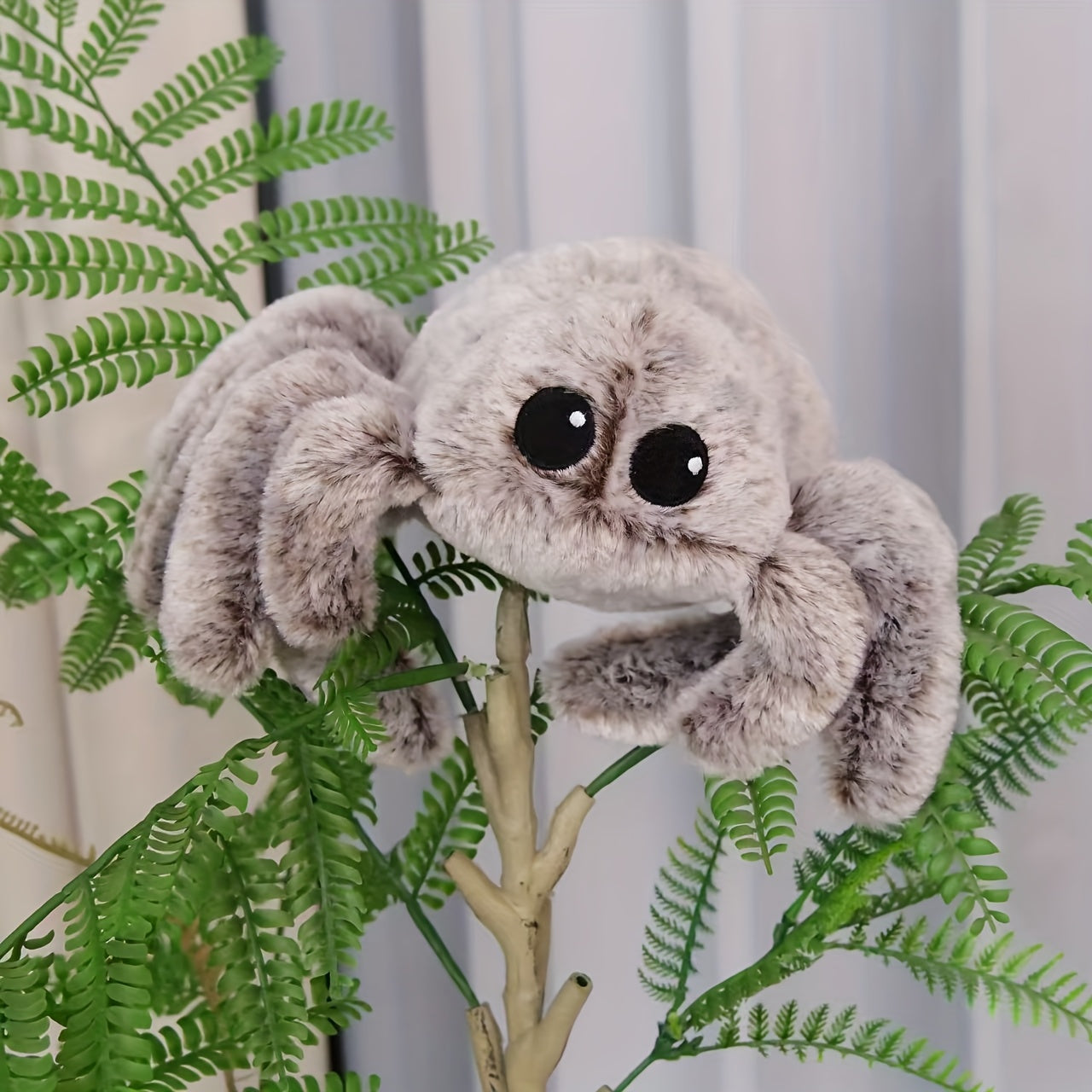 Cute Little Spider Baby Soft Plush Toy, Cartoon Animal Movie Week Doll, Children's Birthday Christmas Gift, Gray