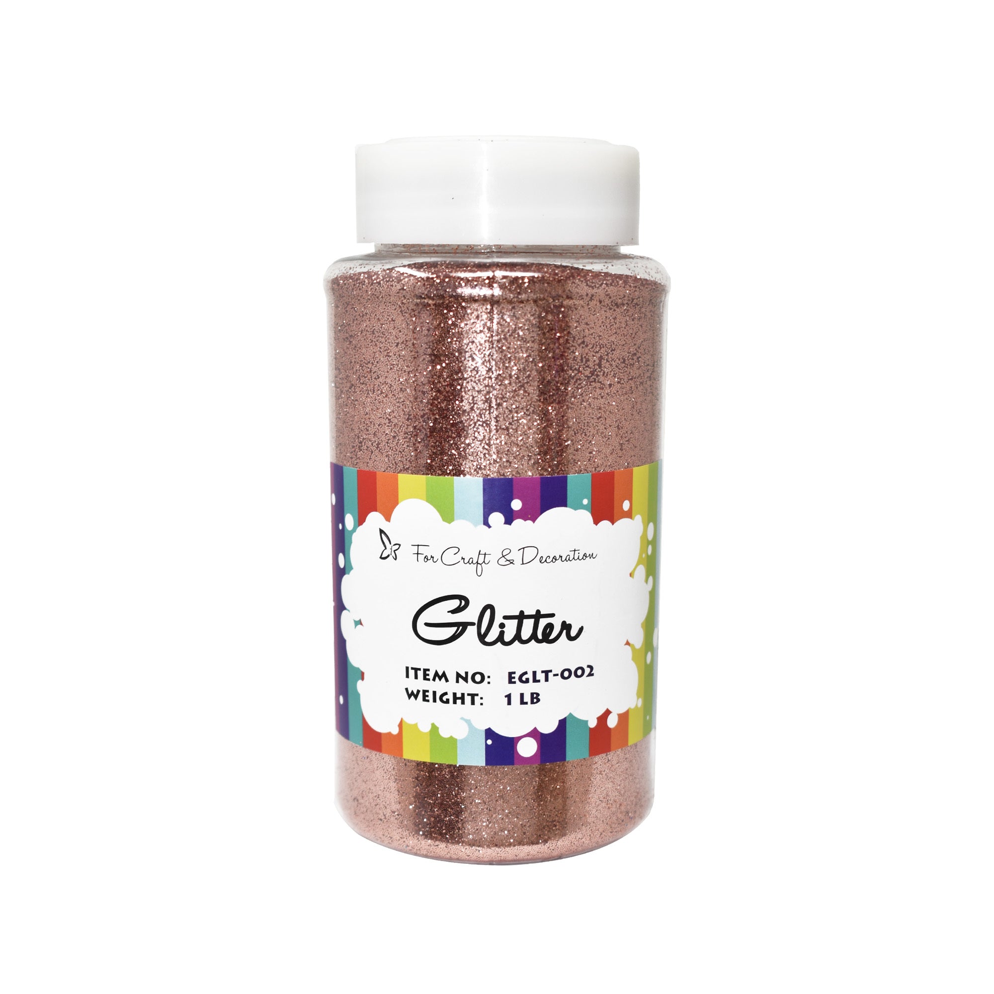 1Lb. Fine Glitter Bottle, Glitter Powder for Craft, School Project, DIY Scrapbook, and Art