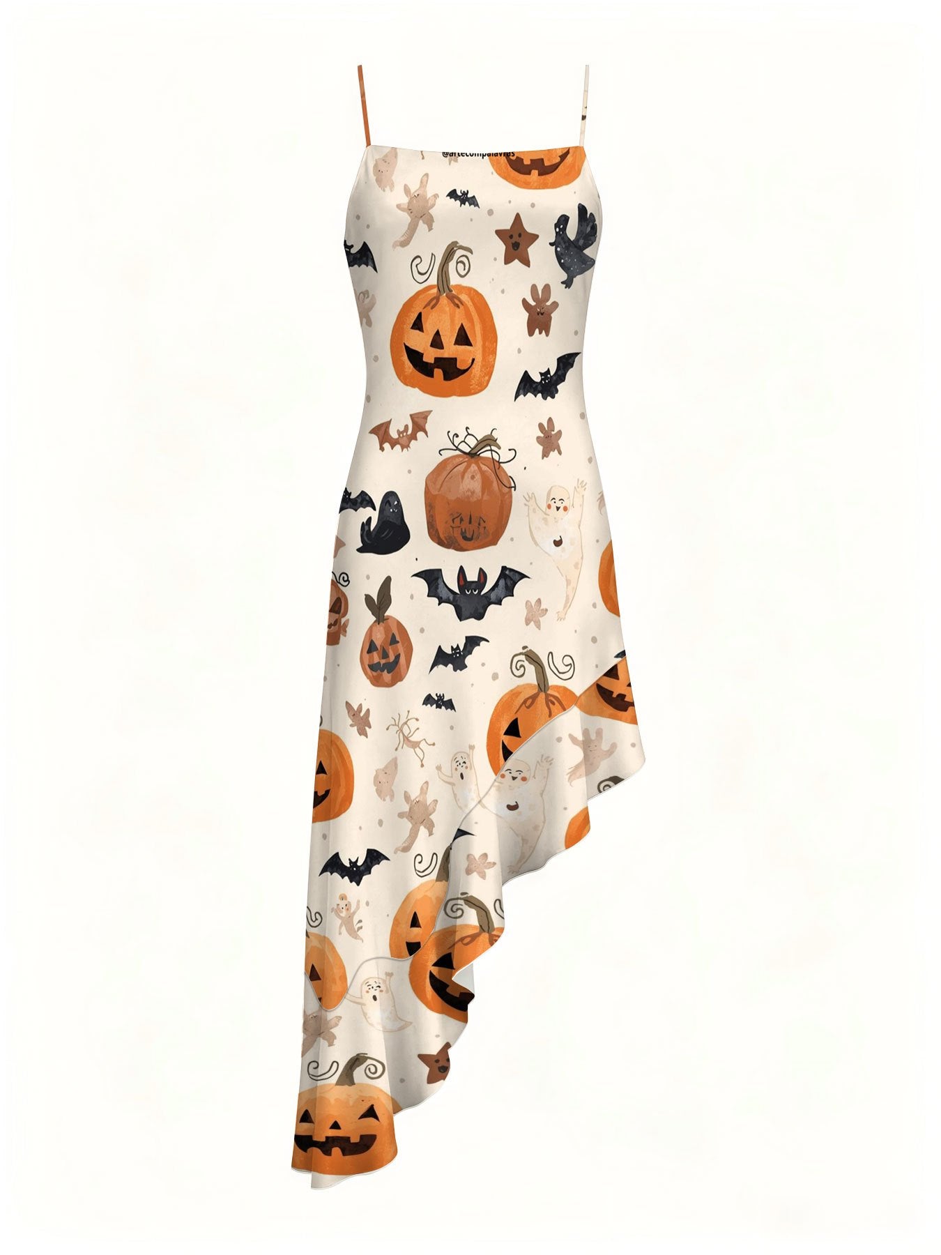 Women'S Sleeveless Halloween Pumpkin Bat Ghost Print Backless Ruffled Hem Fitted A-Line Dress, Fitted High Slit Long Formal Cocktail Party Gown, Ruffled High Waist Low Hem Wedding Guest Long Beach Dress