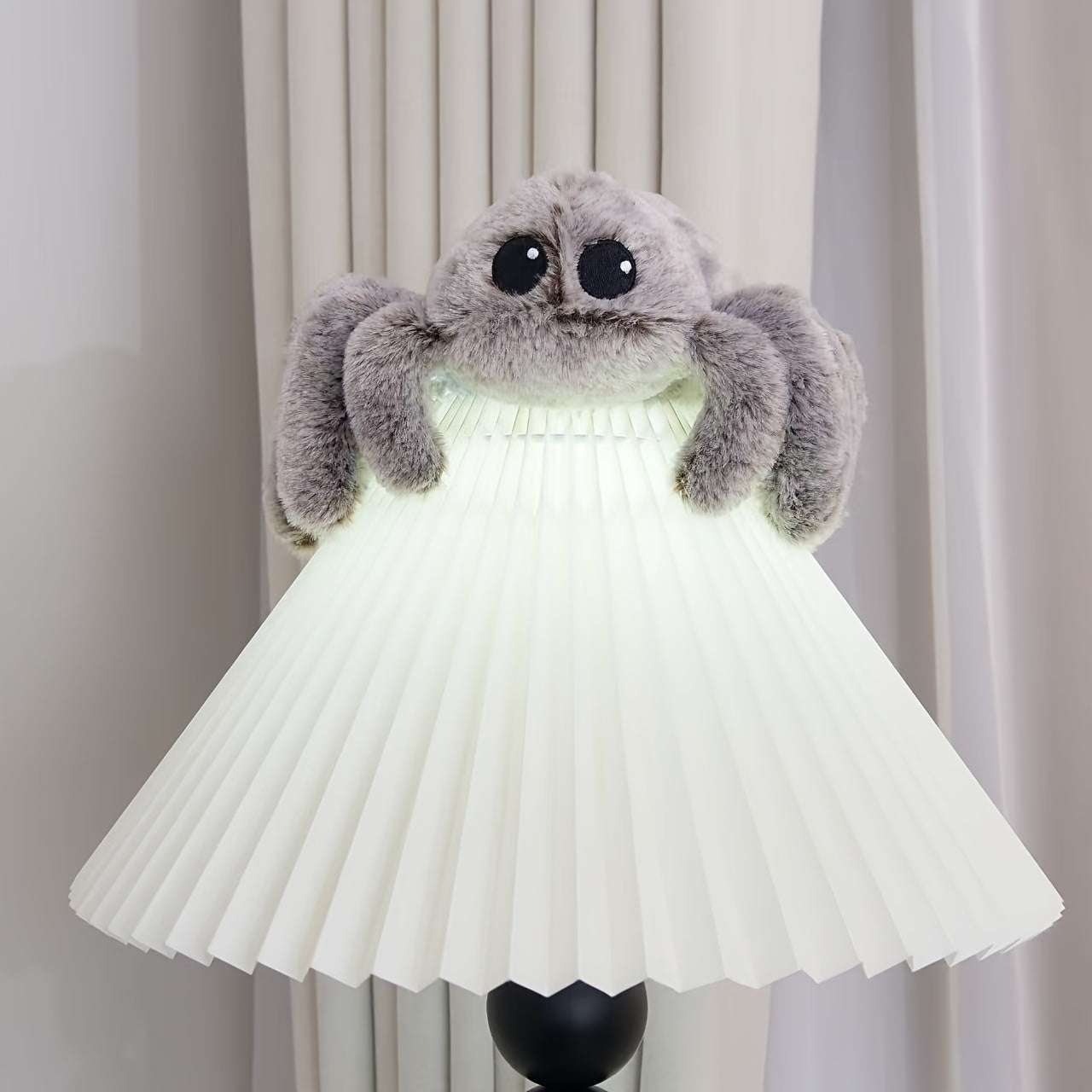 Cute Little Spider Baby Soft Plush Toy, Cartoon Animal Movie Week Doll, Children's Birthday Christmas Gift, Gray