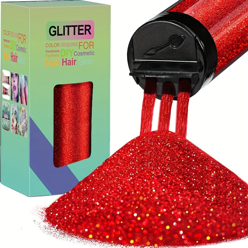 Red Box Flash Powder, Ultra-fine Flash Powder, 1/128 Resin Flash Powder, Metal Fluorescent Flash, Resin Glass Hair Body, Christmas Flash Crafts