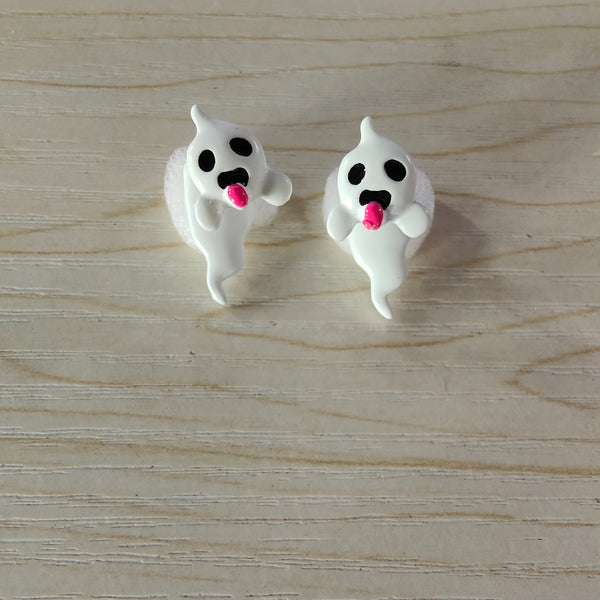 1 Pair/Bag Glow-In-The-Dark Halloween Little Ghost Stud Earrings Funny Cute Women'S Earrings, Without Battery