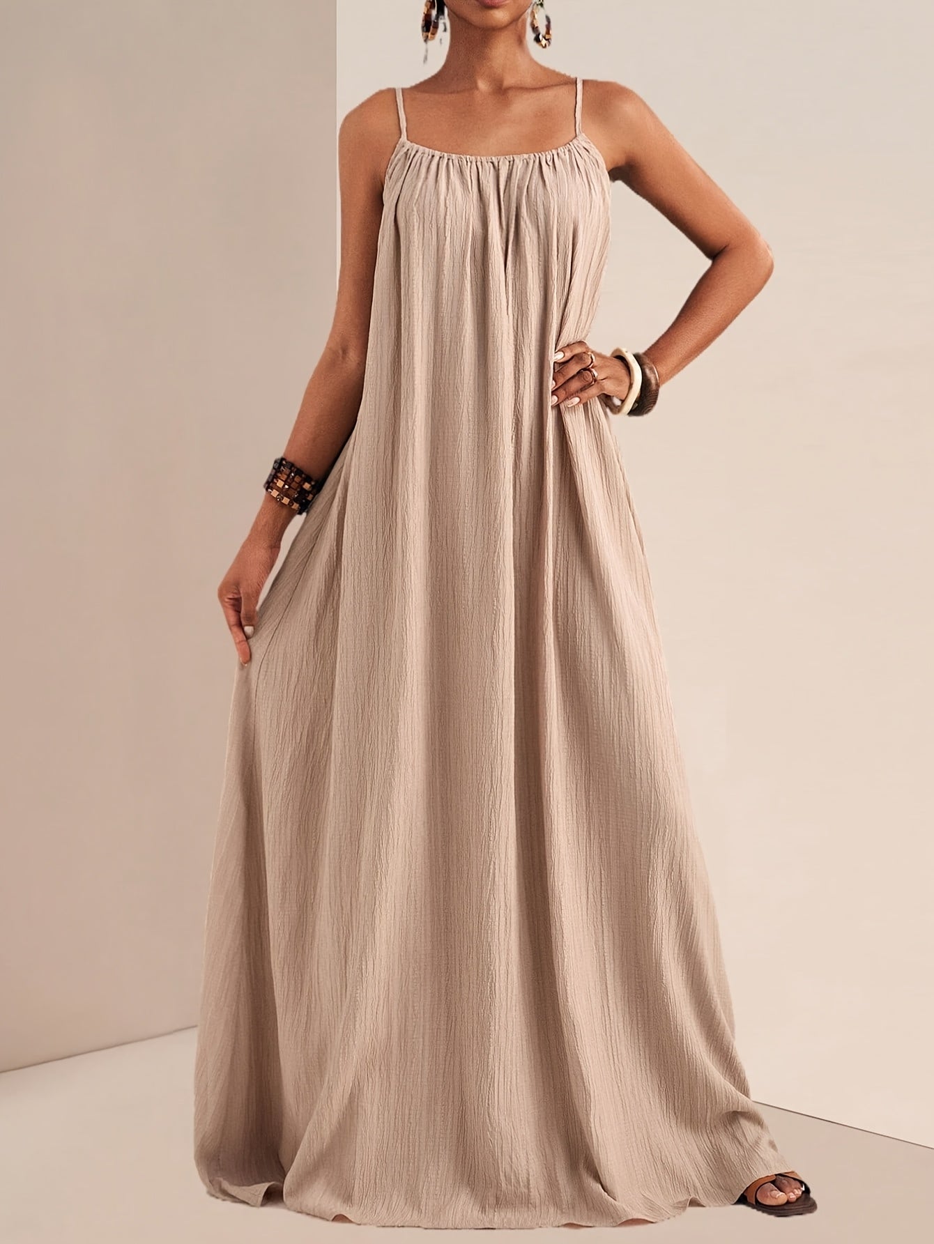 New Fashion Women's Solid Color Off-Shoulder Suspender Dress T087 QL25