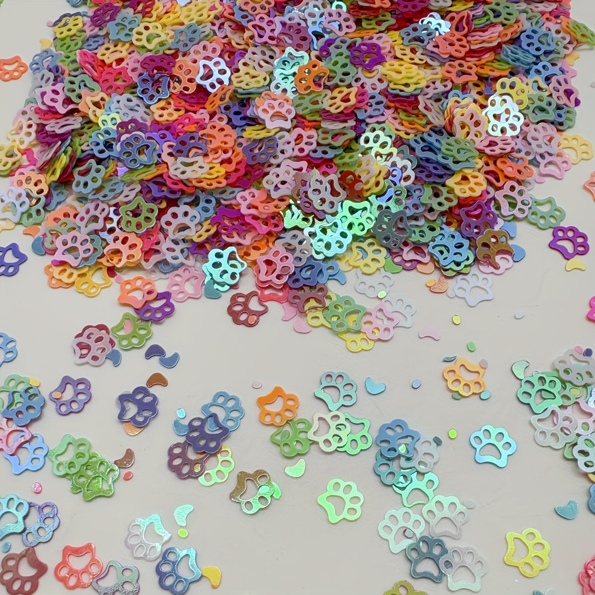 Paw-Shaped Sequins — Mixed Colors
