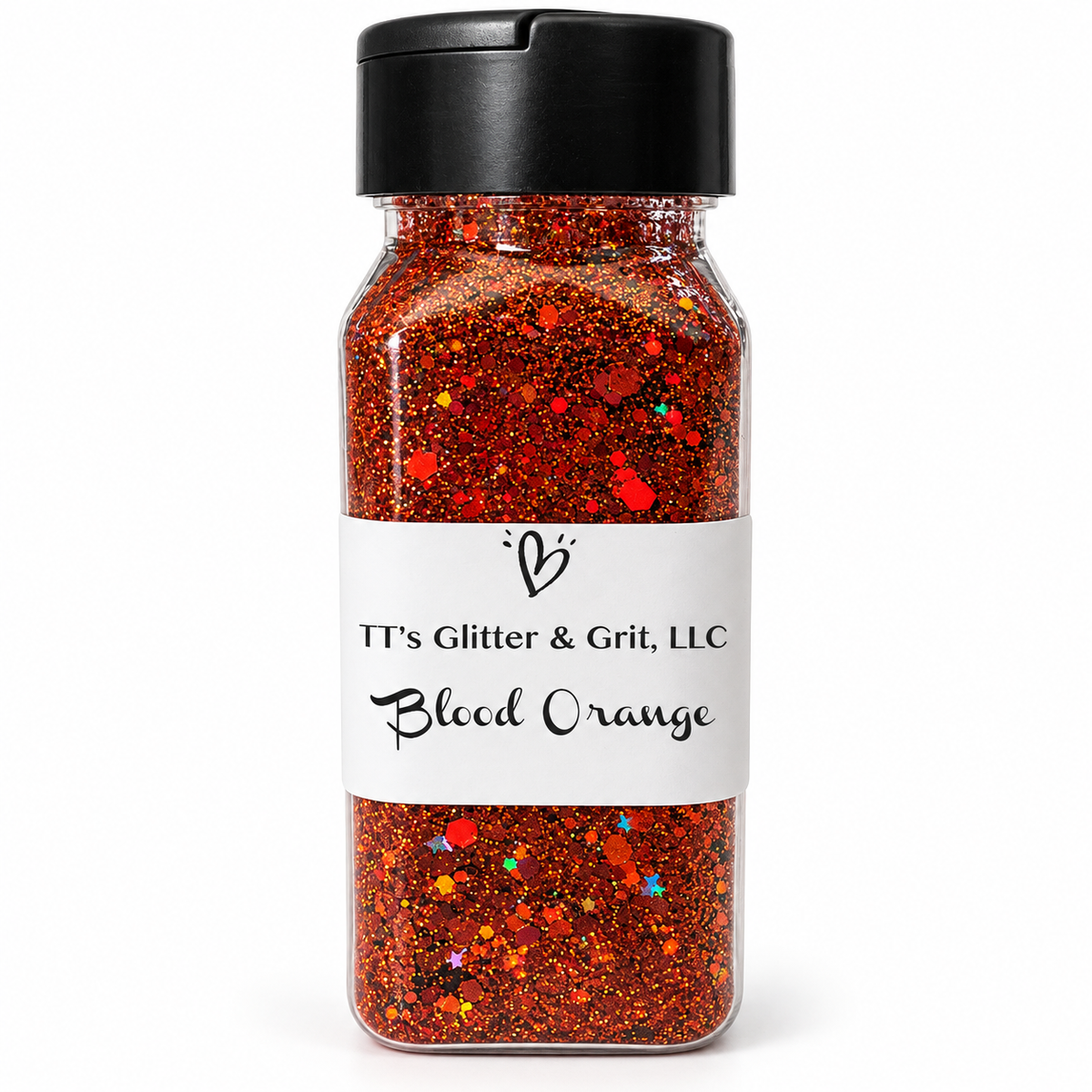 2 oz. Bottle of Custom Mixed Glitters - Blood Orange