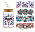 Boho Bull Skull Tumbler Wrap & Glitter Bundle | Twisted Teal