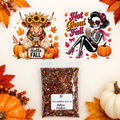 Hello Fall & Hot Ghoul Fall Wrap + Hallow Rainbow Glitter