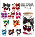 Dripping Cherry Bow Tumbler Wrap & Glitter Bundle | Ruby Red