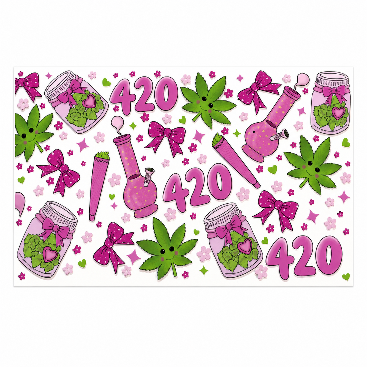 Pretty in Pink 420 Tumbler Wrap & All Day Glitter Bundle