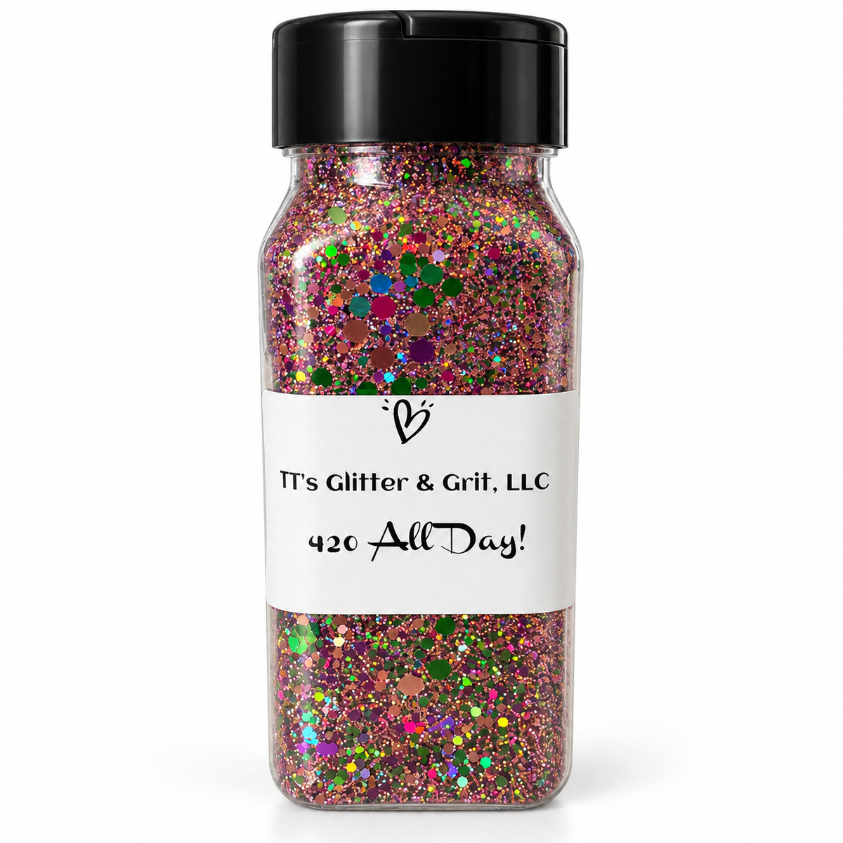 2 oz. Bottle of Custom Mixed Glitters - 420 All Day!