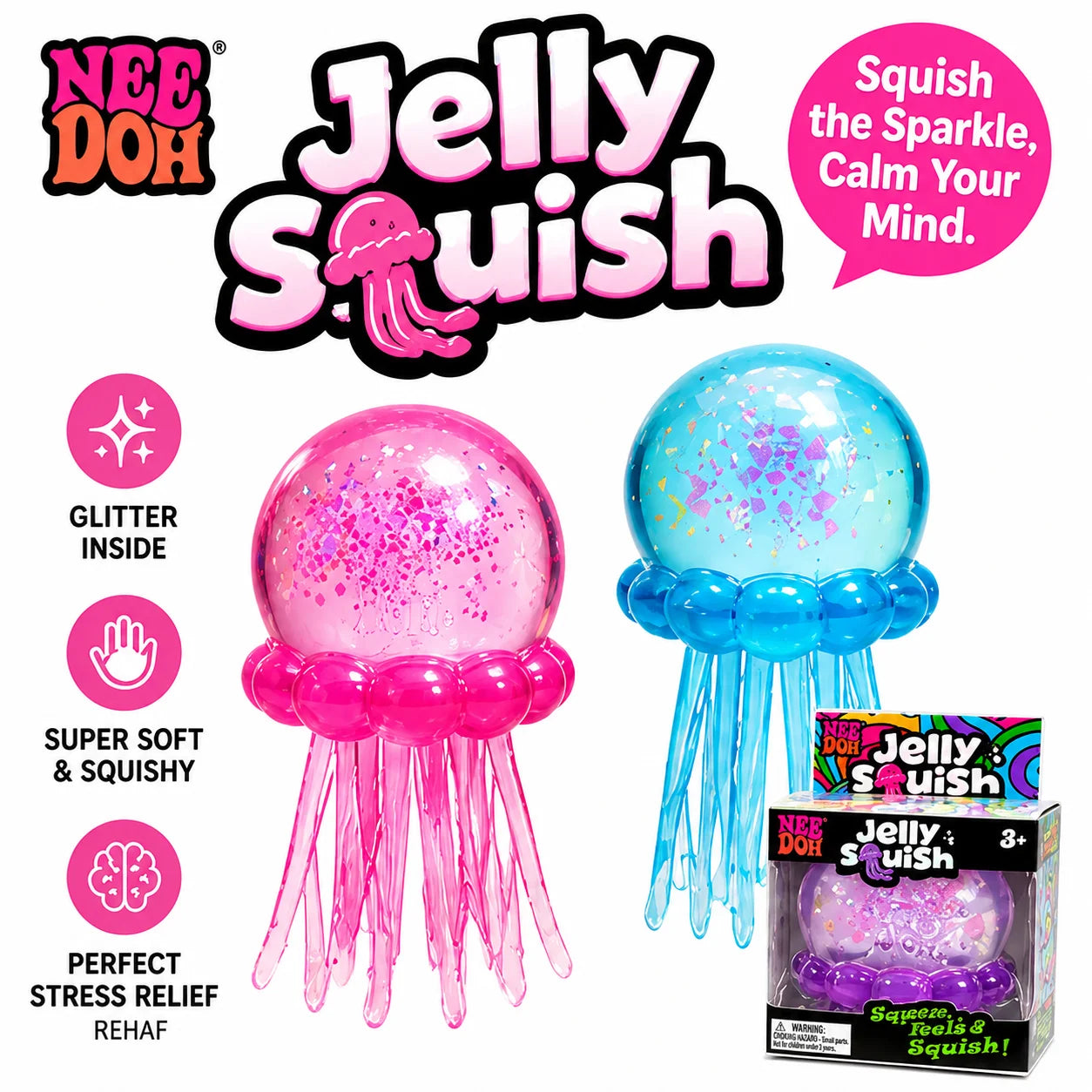 SchyllingSchylling Needoh pizza Sensory Fidget Cube Stress Relief Squishy Cube Anti-Anxiety Squeeze Toy For Focus ADHD Population
