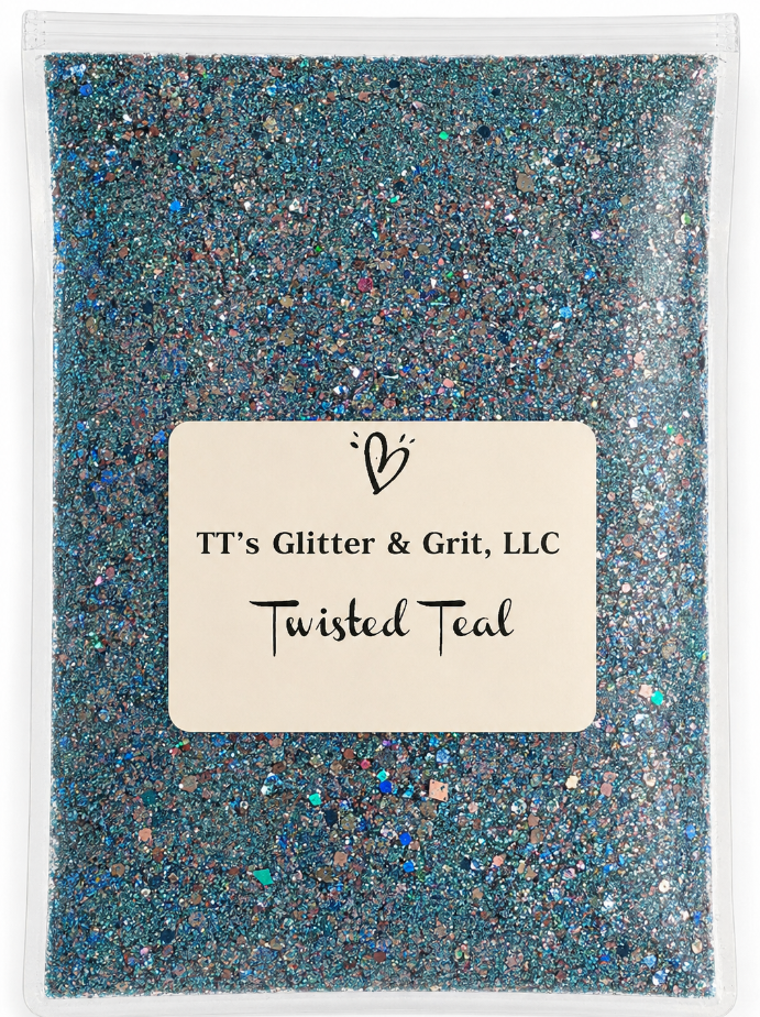 Wildflower Longhorn Tumbler Wrap & Twisted Teal Glitter Bundle