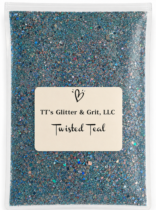 Blush & Bones Floral Tumbler Wrap & Twisted Teal Glitter Bundle