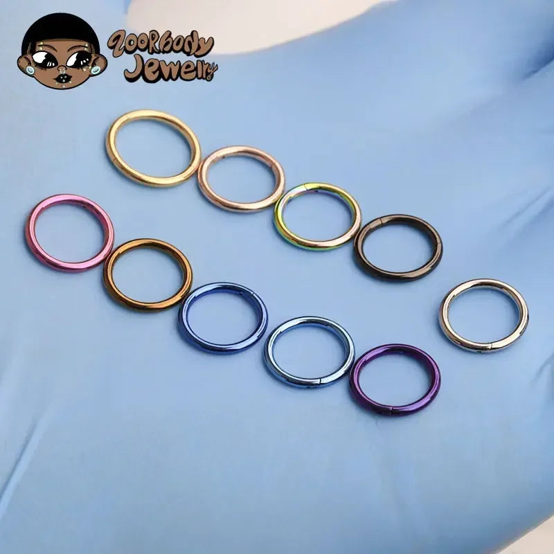 G23 Titanium Nose Piercing F136 Implant Grade 14G 16G 18G 20G Clicker Diaphragm Tragus Piercing Sexy Body Jewelry Wholesale