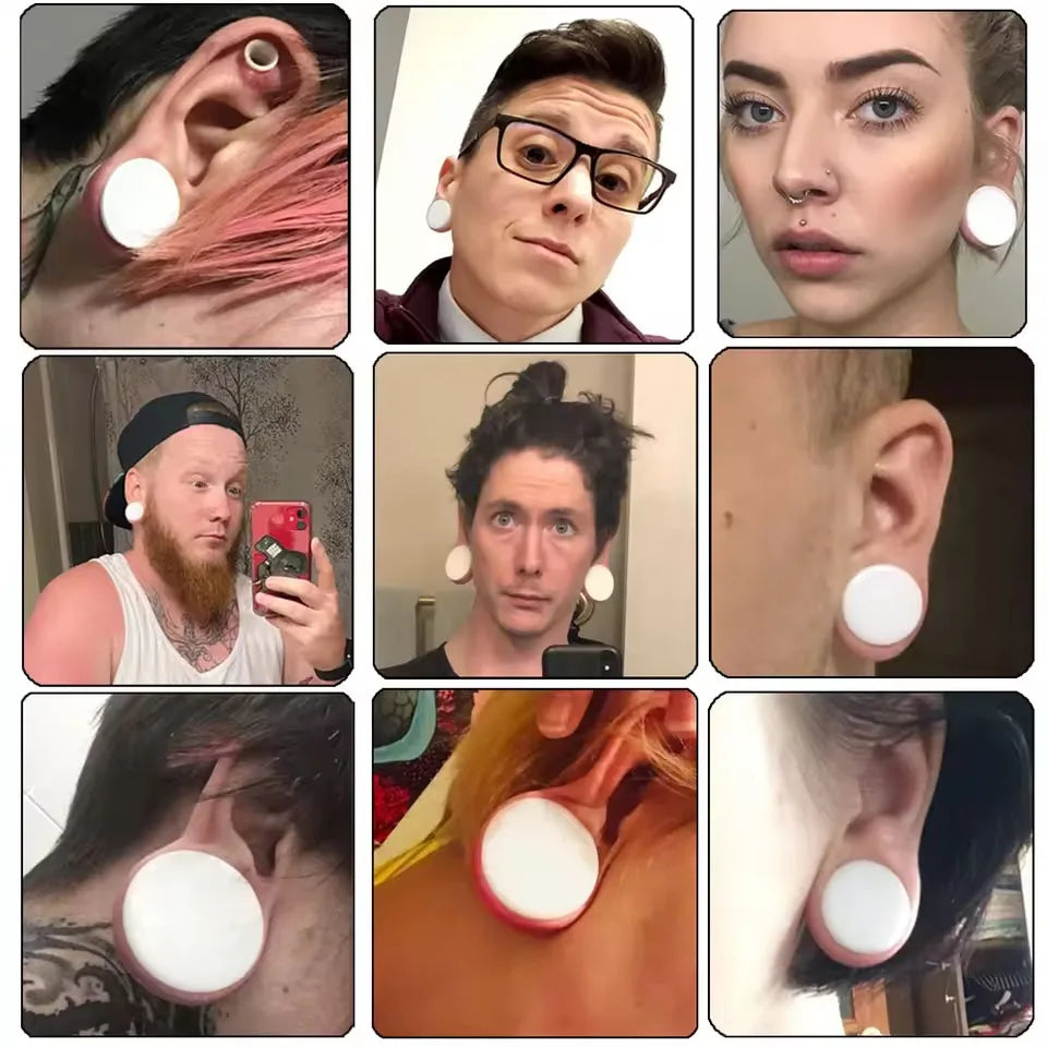 Pair 3-50mm Acrylic Solid Ear Plugs  Earing Large Big Gauge Tunnel Size Stretcher Saddle Flesh Tunnel Expander Body jewelry