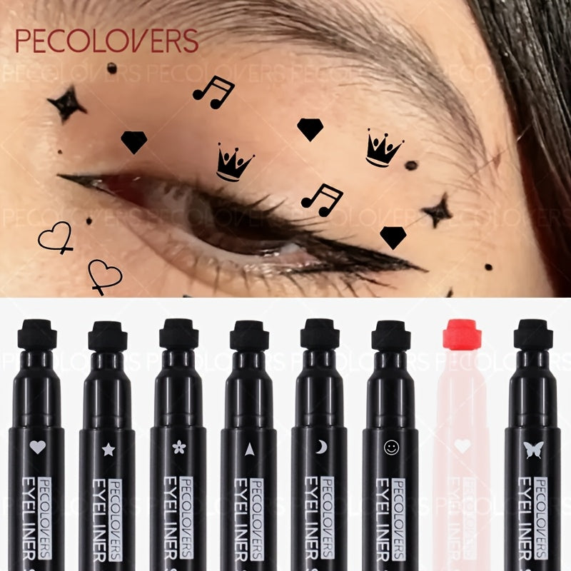 Festival-Ready Face Stamp Pen - Moon, Star & Butterfly Sparkle Designs, Sweat-Proof And Transfer-Resistant, The Ultimate Accessory for Rave And Party Season
