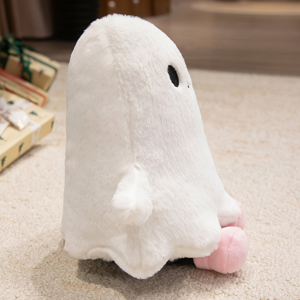 Ultra-Soft Plush Ghost Toy with Tiny Shoes, Perfect As a Cute Haunting Companion And a Delightful Gift for Family, Ideal for Halloween Room Decoration