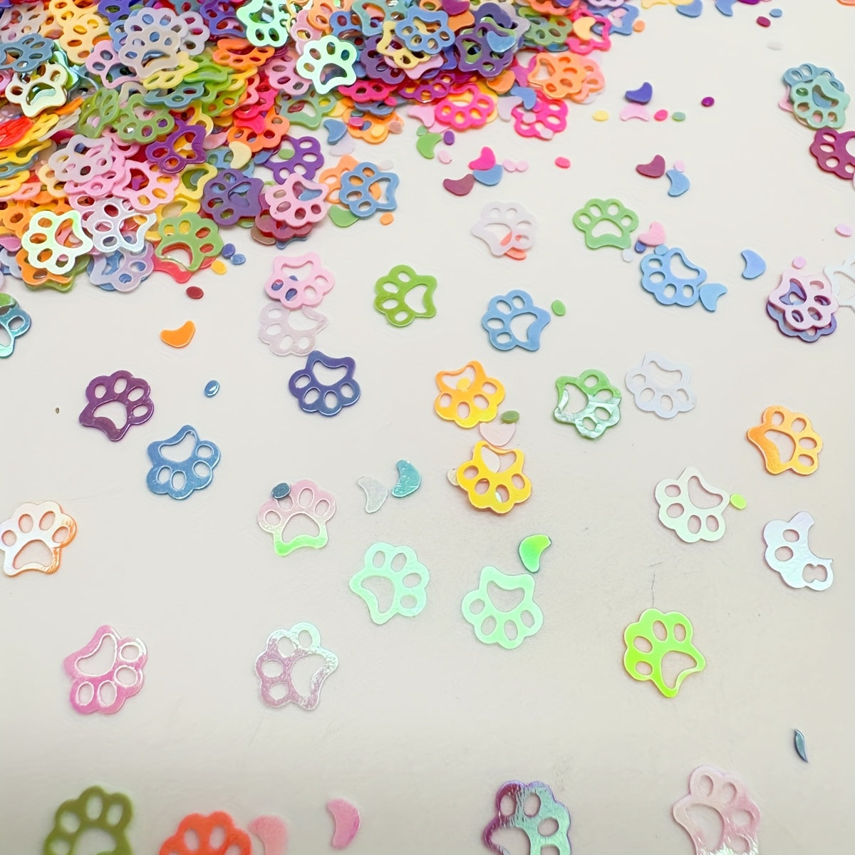 Paw-Shaped Sequins — Mixed Colors