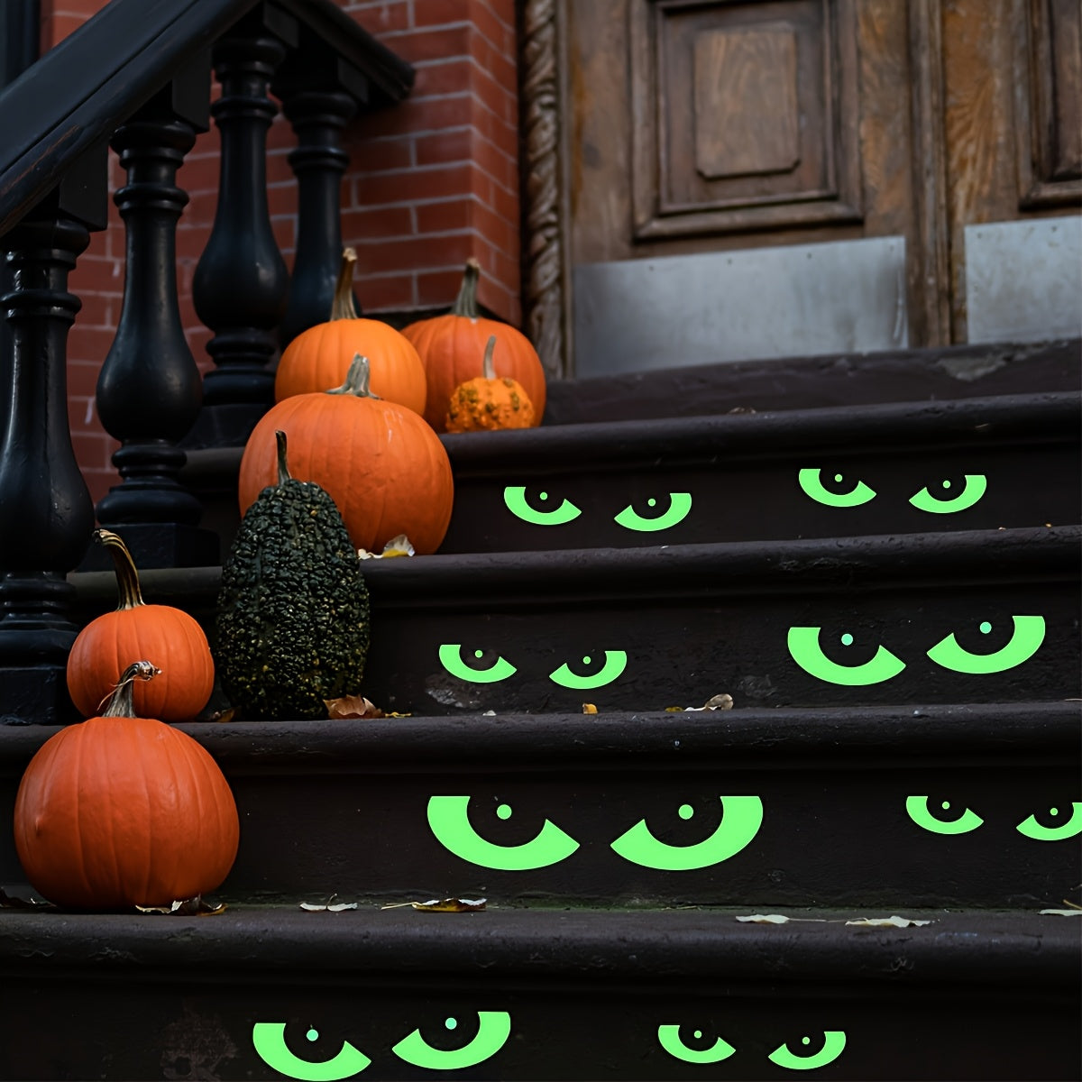 8 Pairs Glow-in-the-Dark Window & Wall Stickers Suitable for Windows and Walls - Activated Glow, Removable Fluorescent Decals, PVC Glow for Nighttime Visibility, & Stick Application