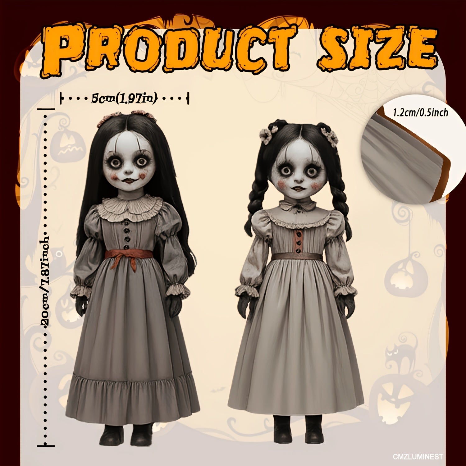 2pcs Little Girl Tiered Tray Decorations - Farmhouse Style Suitable for Halloween & Christmas Centerpiece, Artificial Wood Desktop Display with Figures for Tables, Bookshelves, Fireplace Mantel - Fall Harvest Table Setting Props